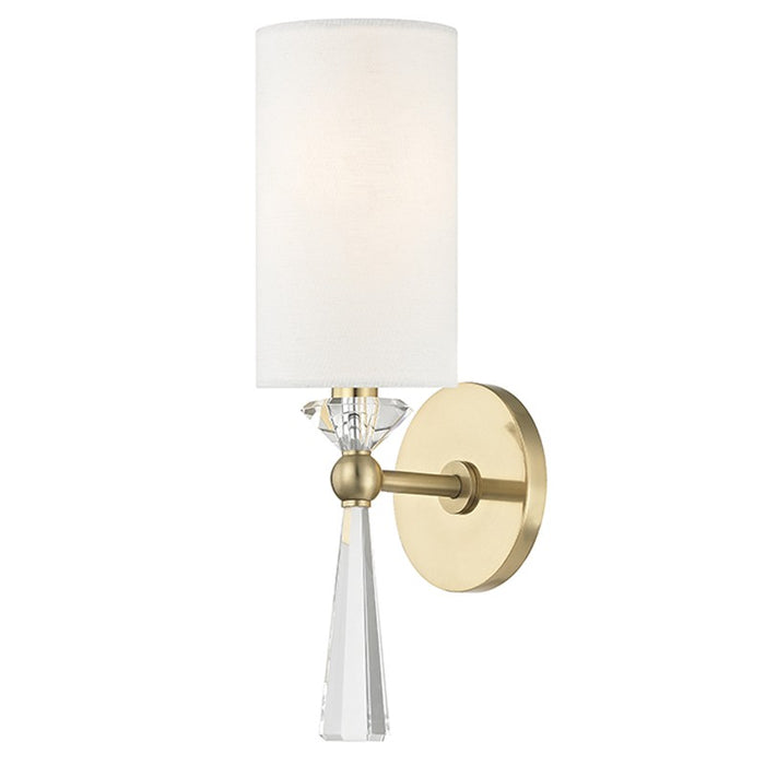Hudson Valley 9951-AGB One Light Wall Sconce, Aged Brass