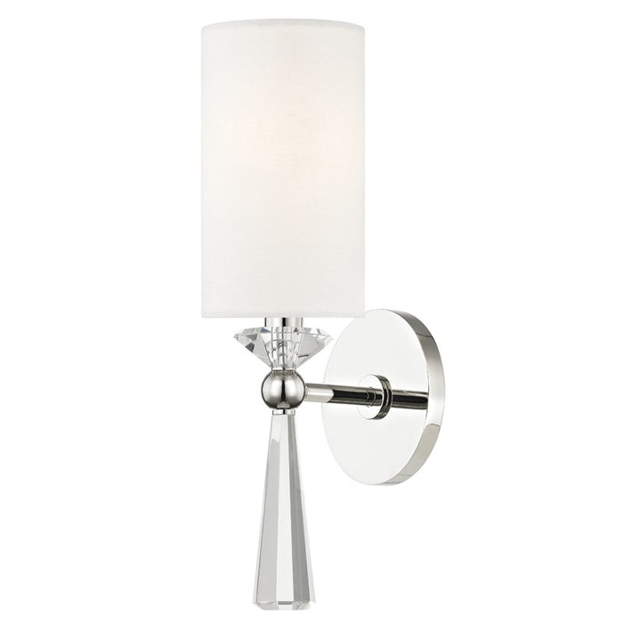 Hudson Valley 9951-PN One Light Wall Sconce, Polished Nickel