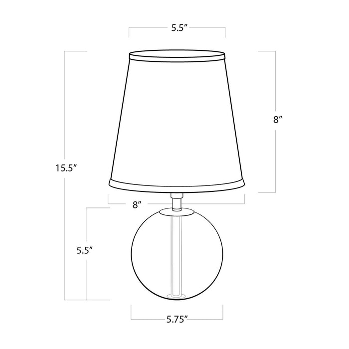 Regina Andrew 13-1014 One Light Mini Lamp, Clear