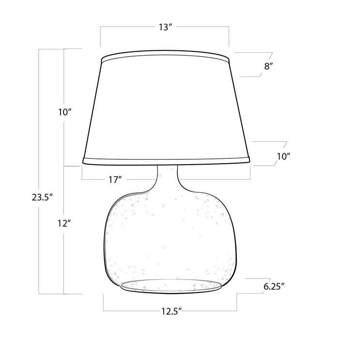 Regina Andrew 13-1059 One Light Table Lamp, Clear