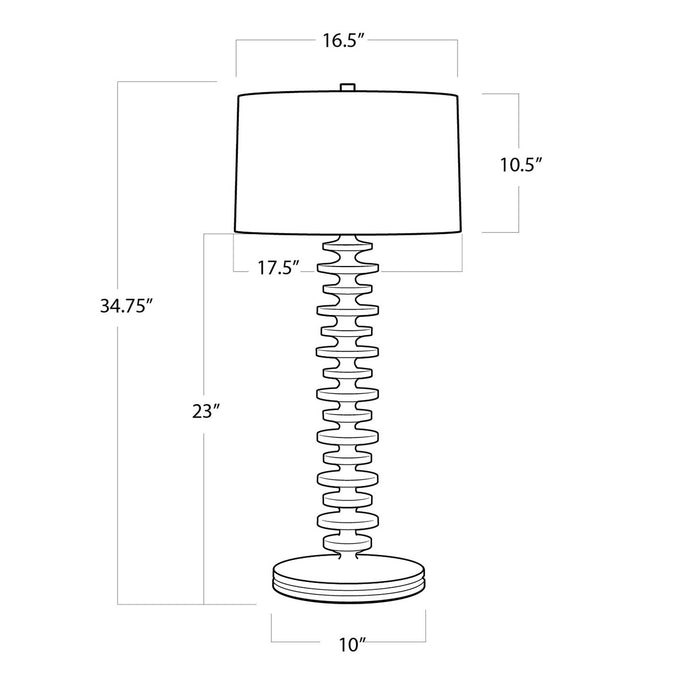 Regina Andrew 13-1222EB One Light Table Lamp, Ebony