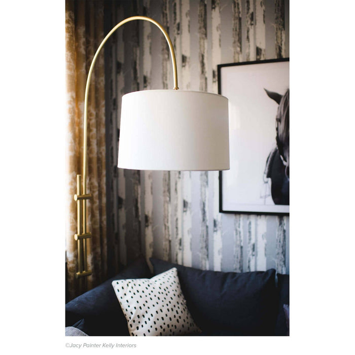 Regina Andrew 14-1004NB One Light Floor Lamp, Natural Brass