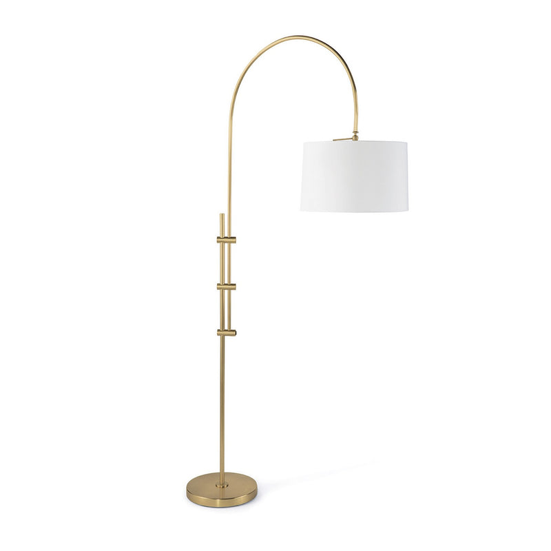 Regina Andrew 14-1004NB One Light Floor Lamp, Natural Brass