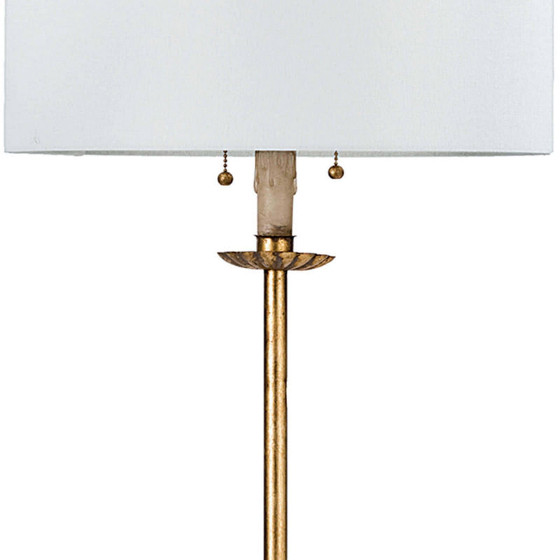 Regina Andrew 14-1015 Two Light Floor Lamp, Antique Gold Leaf
