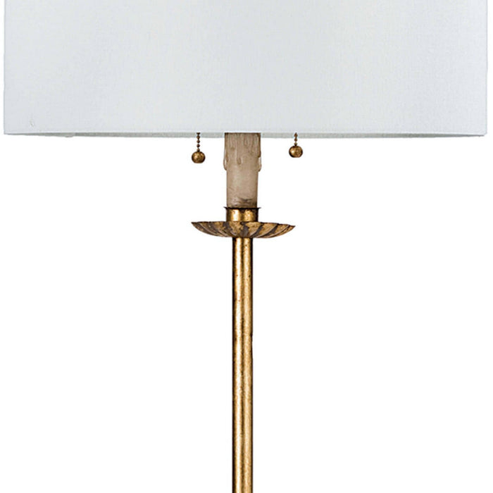 Regina Andrew 14-1015 Two Light Floor Lamp, Antique Gold Leaf