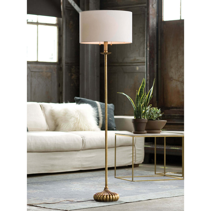 Regina Andrew 14-1015 Two Light Floor Lamp, Antique Gold Leaf