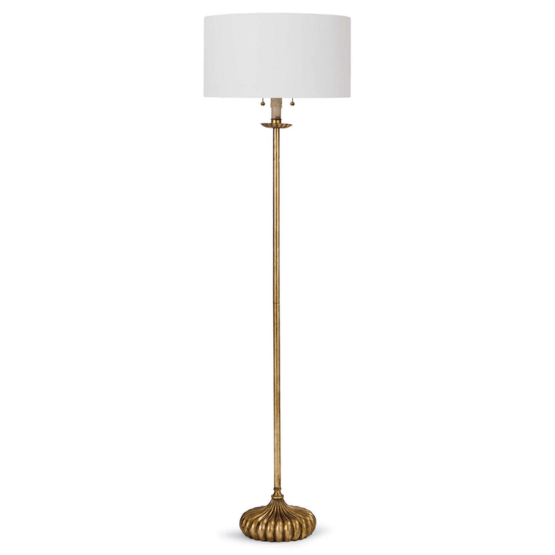Regina Andrew 14-1015 Two Light Floor Lamp, Antique Gold Leaf