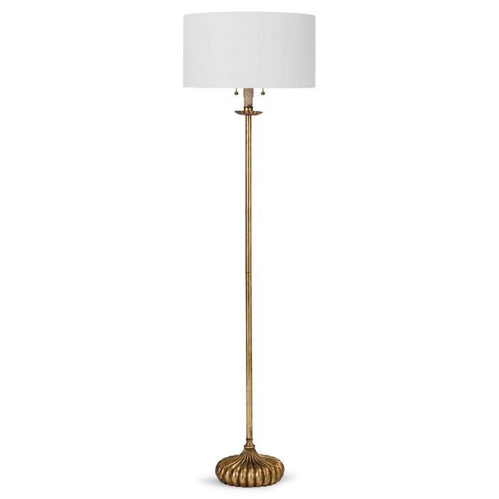 Regina Andrew 14-1015 Two Light Floor Lamp, Antique Gold Leaf
