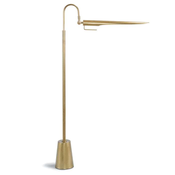 Regina Andrew 14-1017NB One Light Floor Lamp, Natural Brass