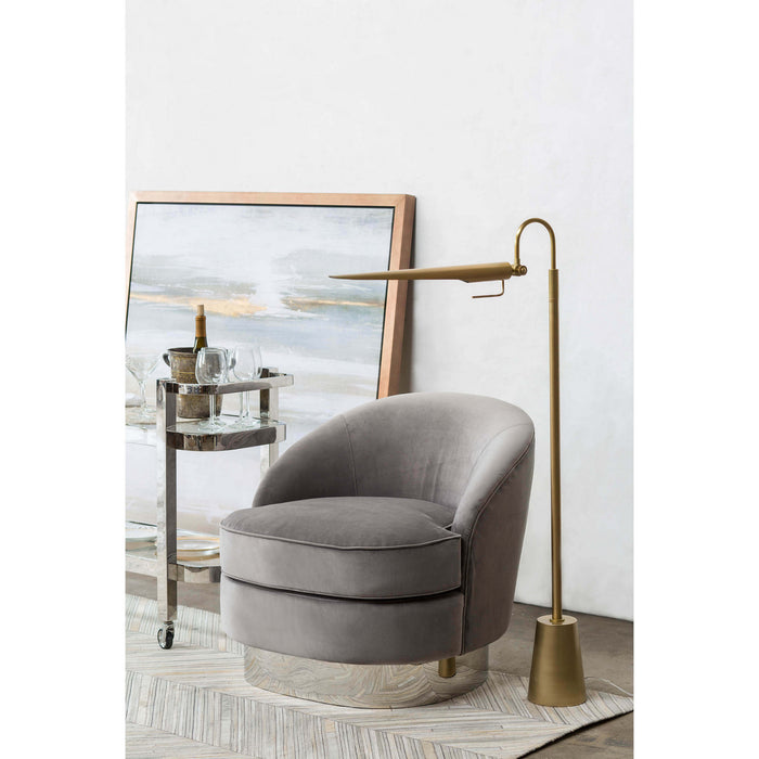 Regina Andrew 14-1017NB One Light Floor Lamp, Natural Brass