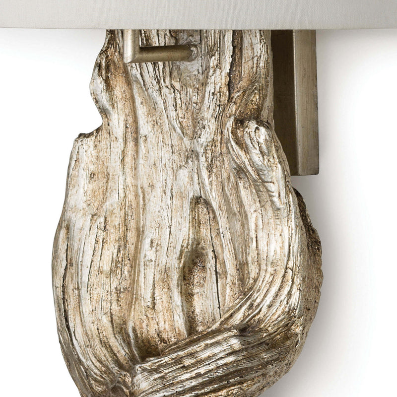 Regina Andrew 15-1011AMBSL Two Light Wall Sconce, Ambered Silver Leaf