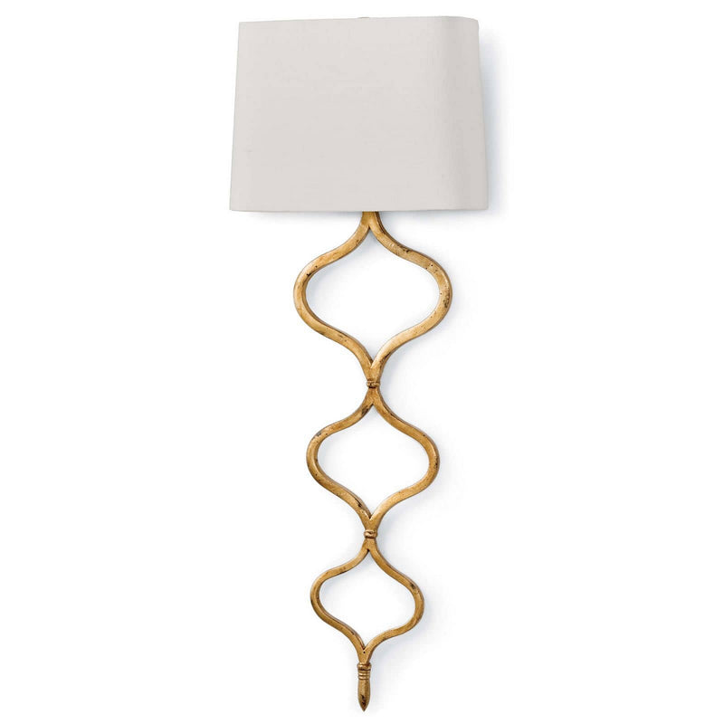 Regina Andrew 15-1018GL One Light Wall Sconce, Gold Leaf