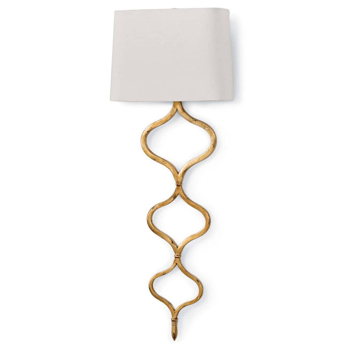 Regina Andrew 15-1018GL One Light Wall Sconce, Gold Leaf