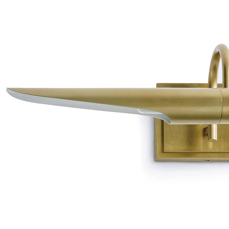 Regina Andrew 15-1047NB Two Light Wall Sconce, Natural Brass