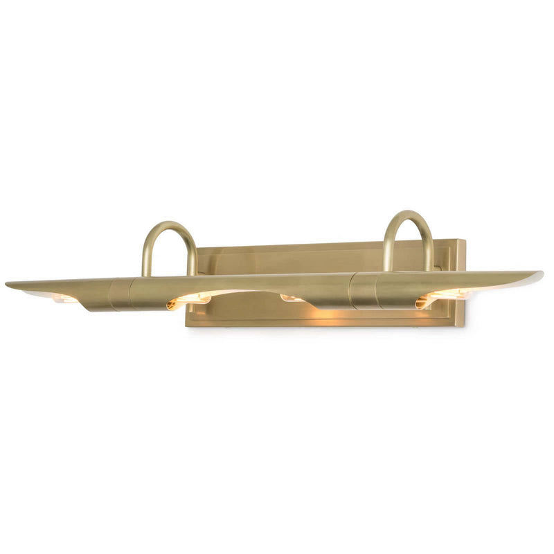 Regina Andrew 15-1057NB Four Light Wall Sconce, Natural Brass