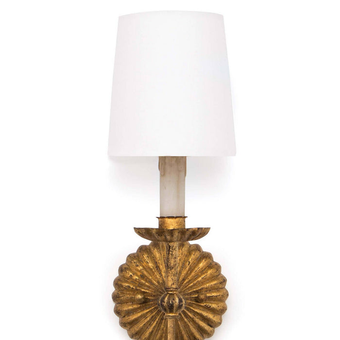 Regina Andrew 15-1073 One Light Wall Sconce, Antique Gold Leaf