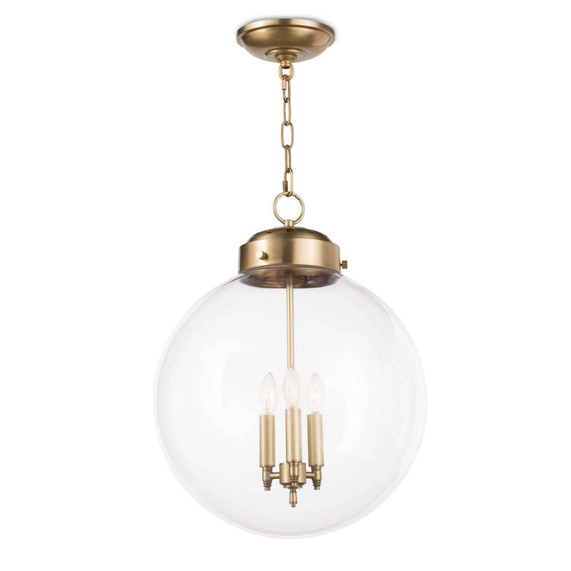 Regina Andrew 16-1004NB Three Light Pendant, Natural Brass