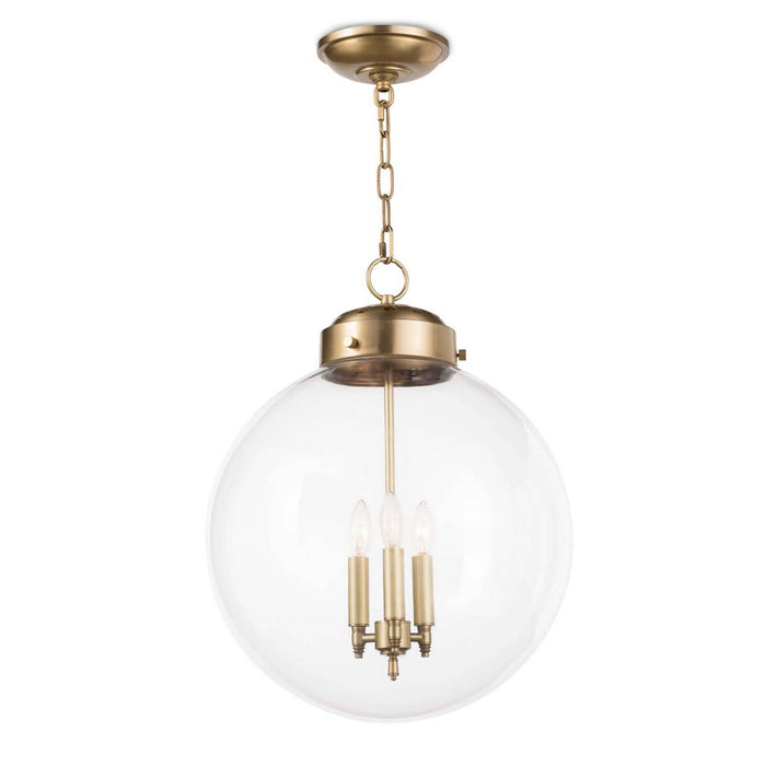 Regina Andrew 16-1004NB Three Light Pendant, Natural Brass