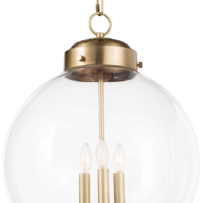 Regina Andrew 16-1004NB Three Light Pendant, Natural Brass