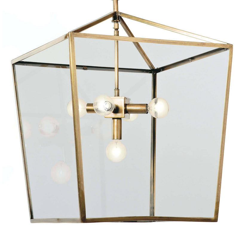 Regina Andrew 16-1039NB Five Light Lantern, Natural Brass