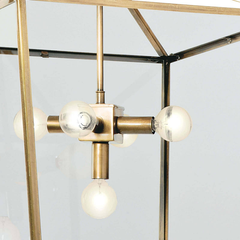 Regina Andrew 16-1039NB Five Light Lantern, Natural Brass