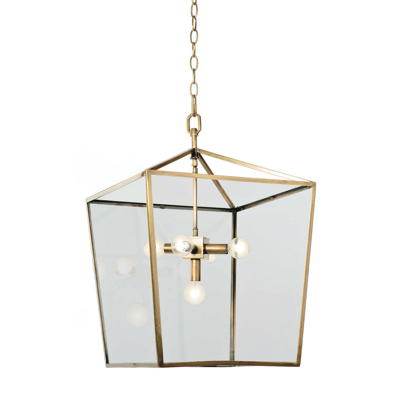 Regina Andrew 16-1039NB Five Light Lantern, Natural Brass