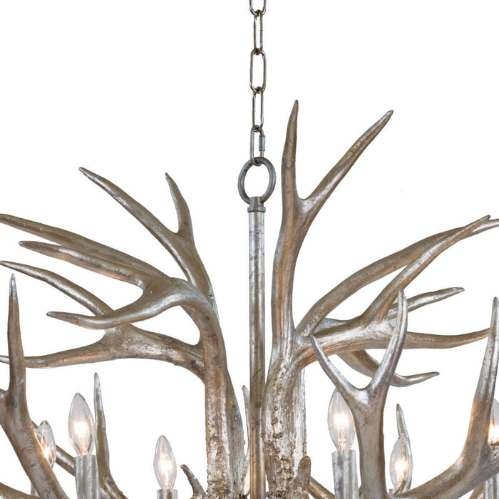 Regina Andrew 16-1064 Six Light Chandelier, Silver Leaf