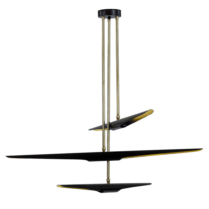 Regina Andrew 16-1081BLK Six Light Chandelier, Blackened Steel