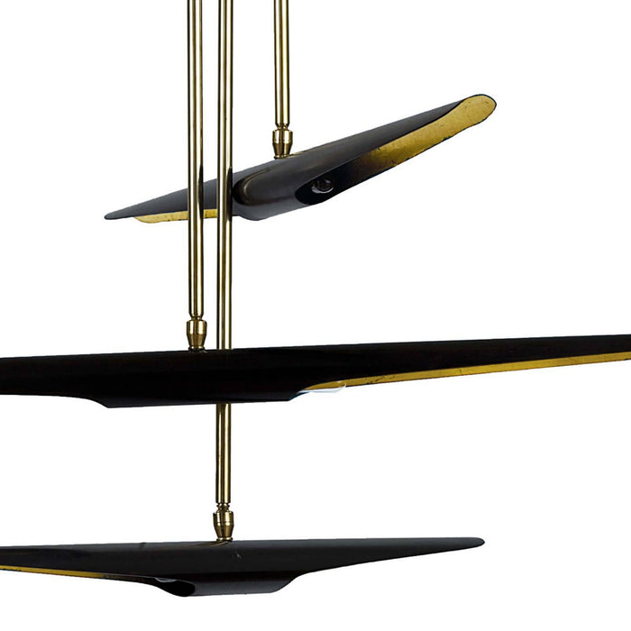 Regina Andrew 16-1081BLK Six Light Chandelier, Blackened Steel
