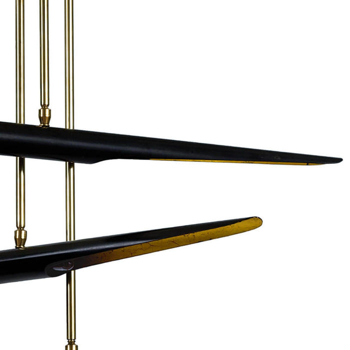 Regina Andrew 16-1081BLK Six Light Chandelier, Blackened Steel