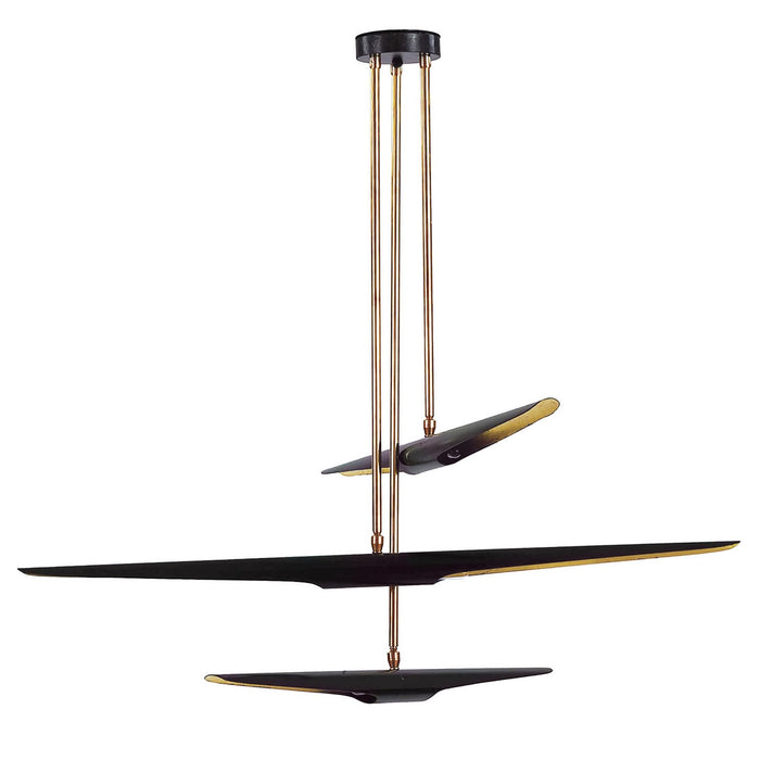 Regina Andrew 16-1081BLK Six Light Chandelier, Blackened Steel