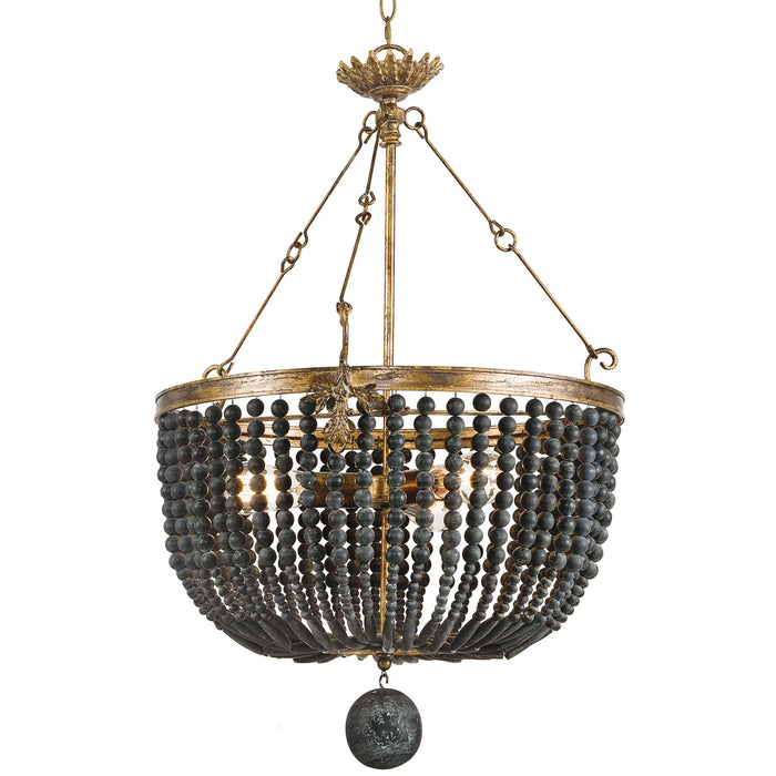 Regina Andrew 16-1082 Three Light Chandelier, Black