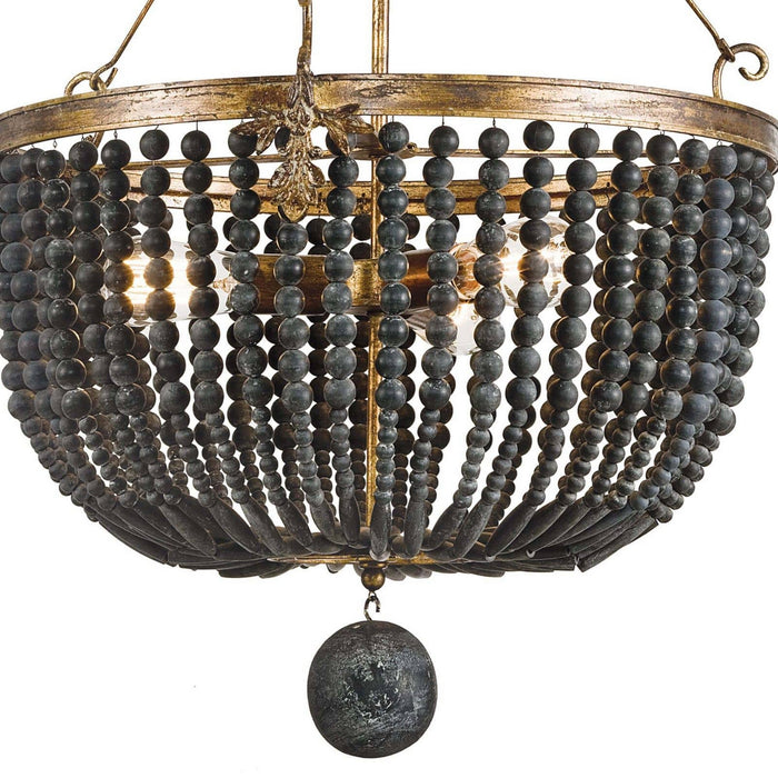 Regina Andrew 16-1082 Three Light Chandelier, Black