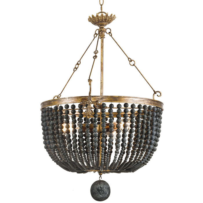 Regina Andrew 16-1082 Three Light Chandelier, Black