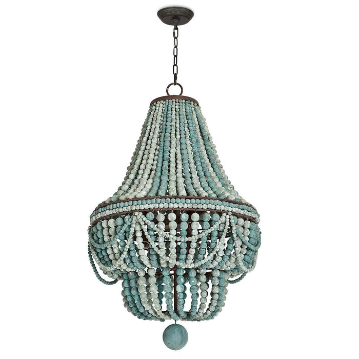 Regina Andrew 16-1083BL Six Light Chandelier, Blue
