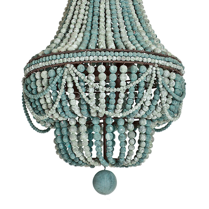 Regina Andrew 16-1083BL Six Light Chandelier, Blue