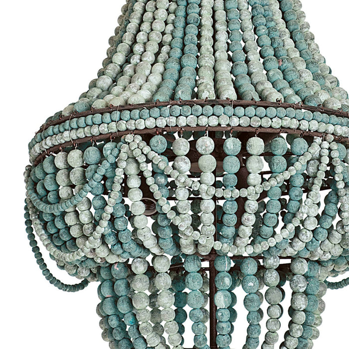 Regina Andrew 16-1083BL Six Light Chandelier, Blue