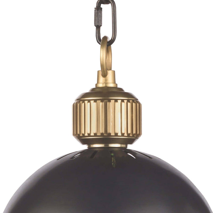 Regina Andrew 16-1117BBNB One Light Pendant, Blackened Steel
