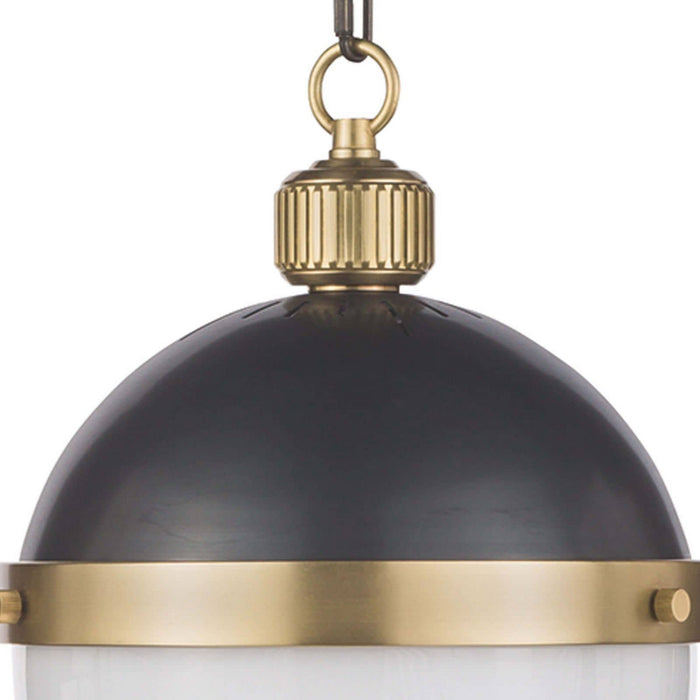 Regina Andrew 16-1118BBNB One Light Pendant, Blackened Brass
