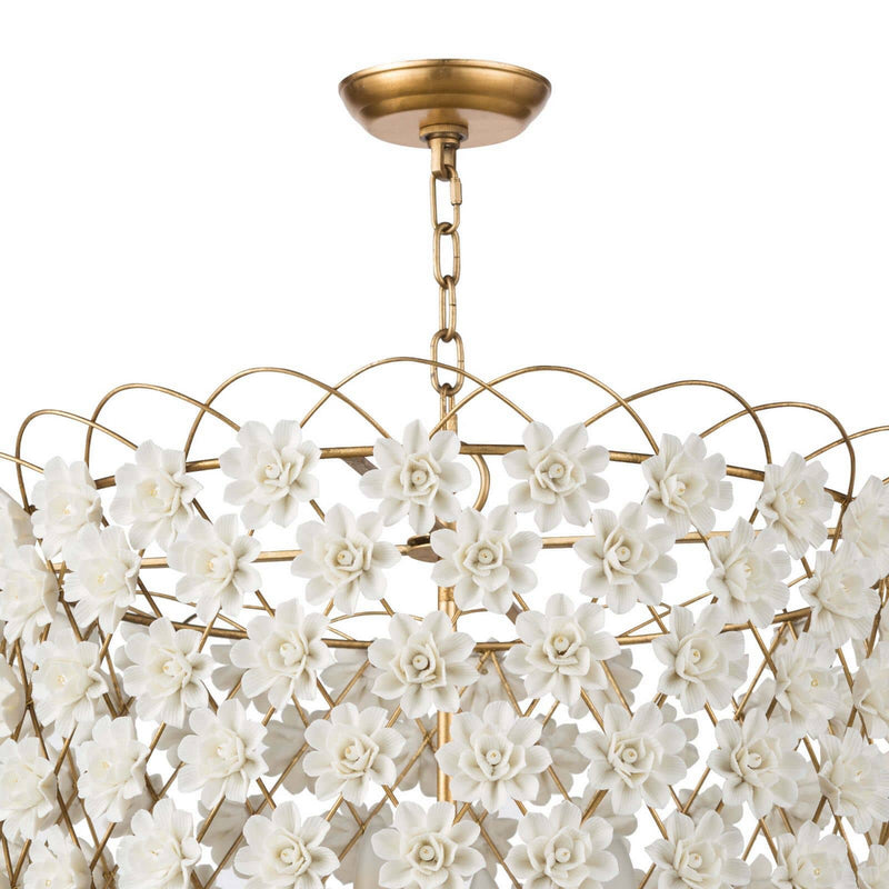 Regina Andrew 16-1130 Four Light Chandelier, Gold Leaf