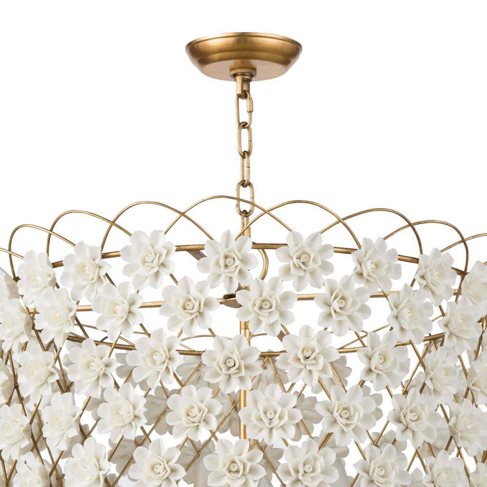 Regina Andrew 16-1130 Four Light Chandelier, Gold Leaf