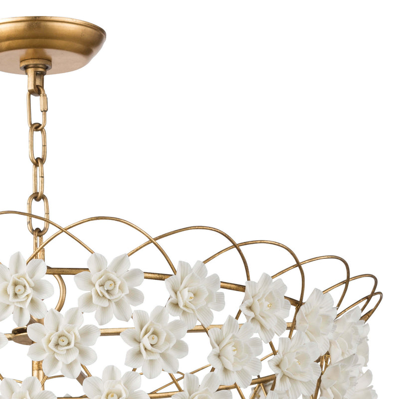 Regina Andrew 16-1130 Four Light Chandelier, Gold Leaf