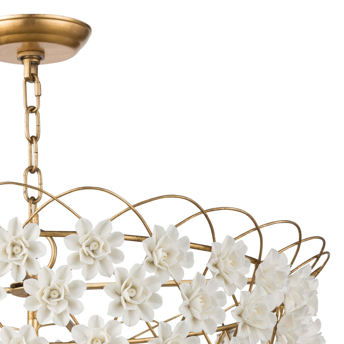Regina Andrew 16-1130 Four Light Chandelier, Gold Leaf