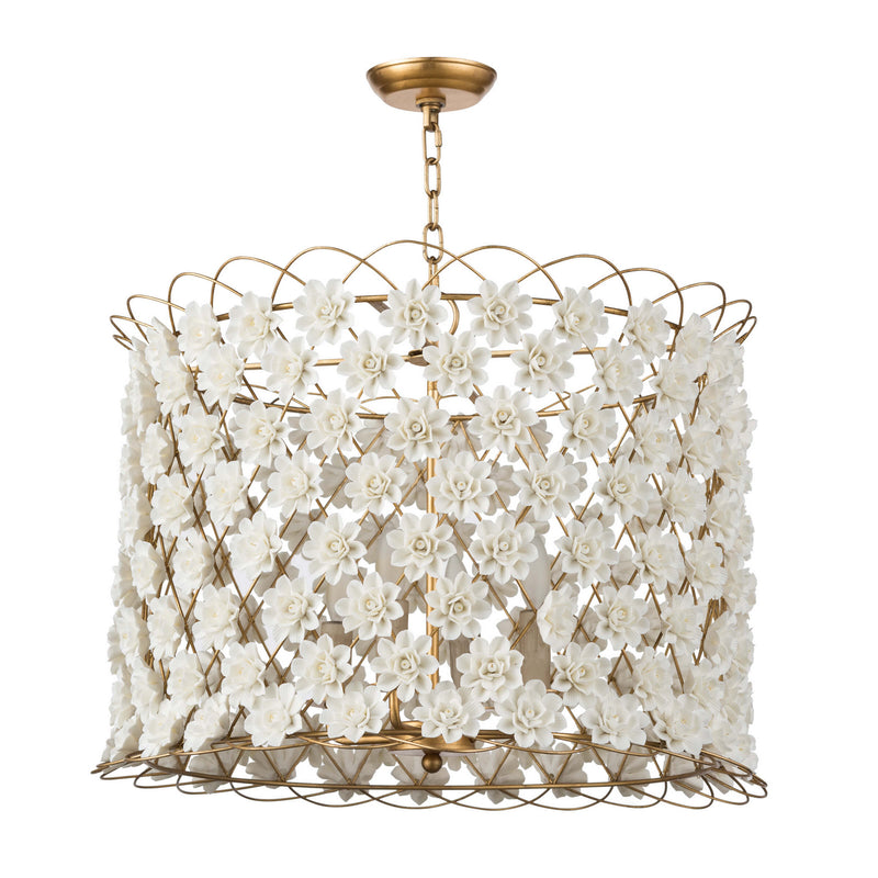 Regina Andrew 16-1130 Four Light Chandelier, Gold Leaf