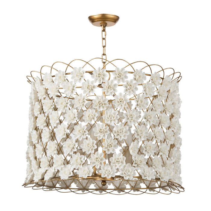 Regina Andrew 16-1130 Four Light Chandelier, Gold Leaf
