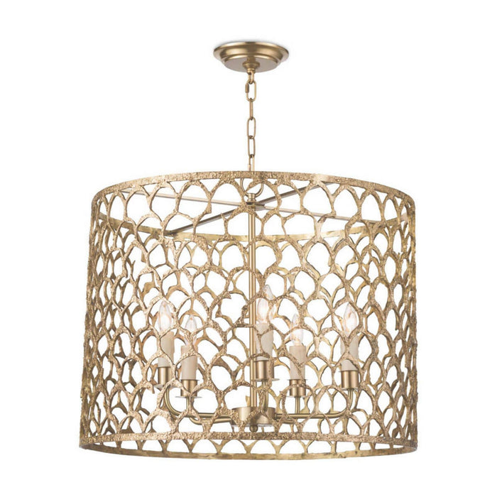 Regina Andrew 16-1131 Five Light Chandelier, Natural Brass