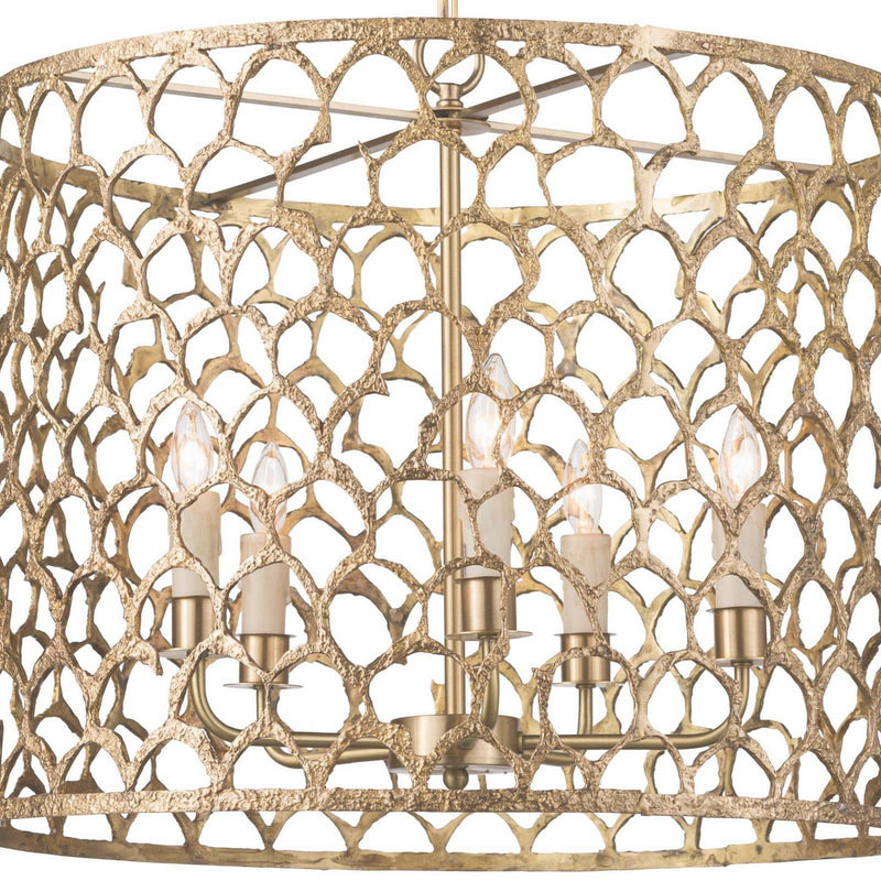 Regina Andrew 16-1131 Five Light Chandelier, Natural Brass