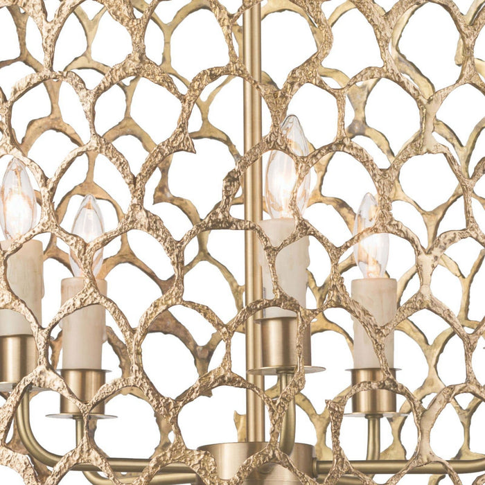 Regina Andrew 16-1131 Five Light Chandelier, Natural Brass