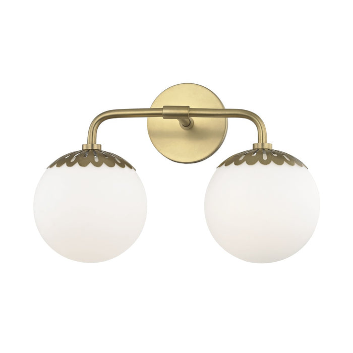 Mitzi H193302-AGB Two Light Bath and Vanity, Aged Brass