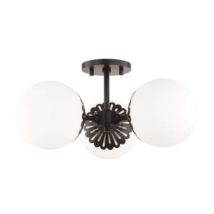 Mitzi H193603-OB Three Light Semi Flush Mount, Old Bronze